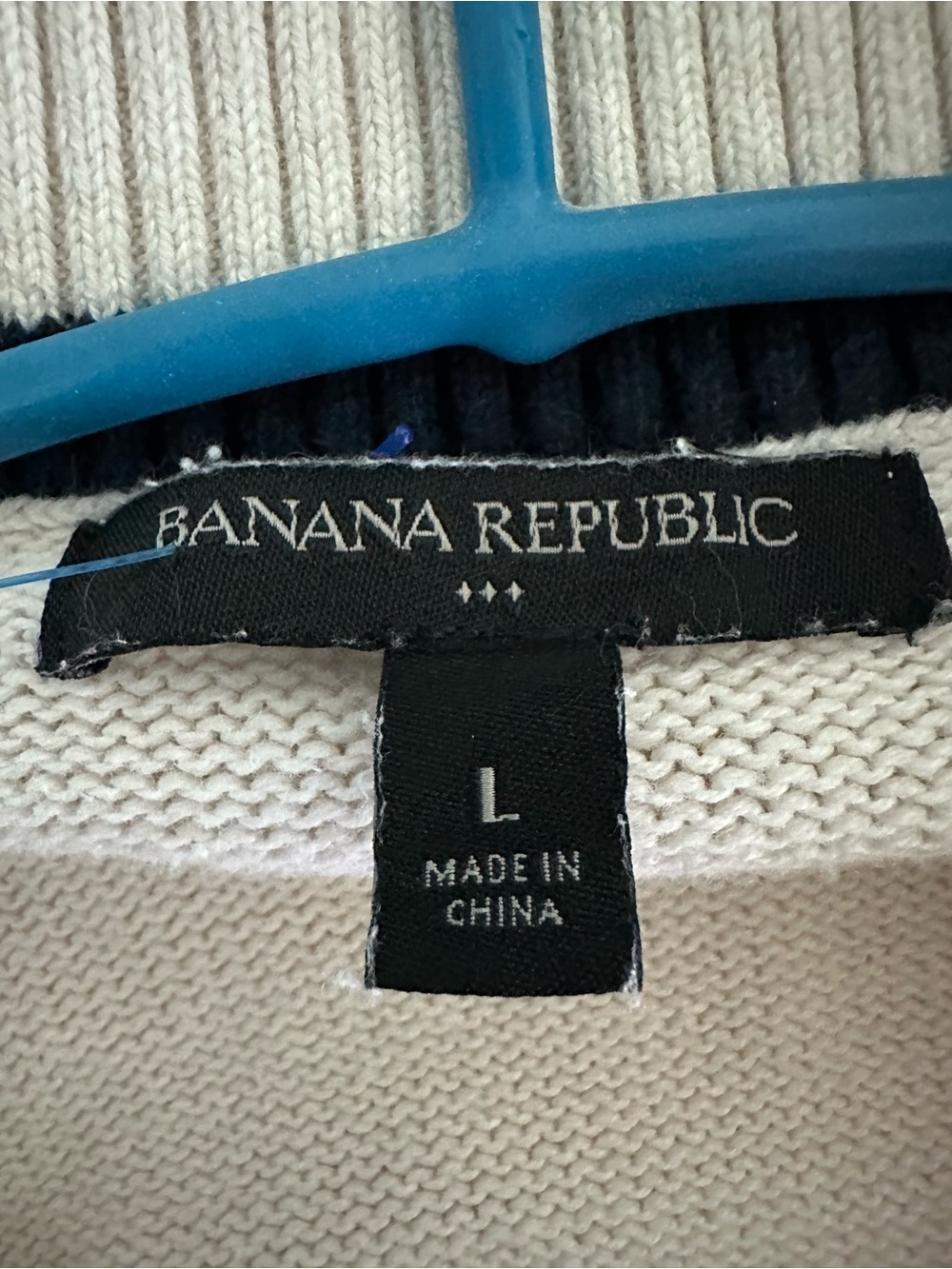 Banana Republic shawl collar cardigan cable knit pattern off-white color Large - Picture 5 of 6